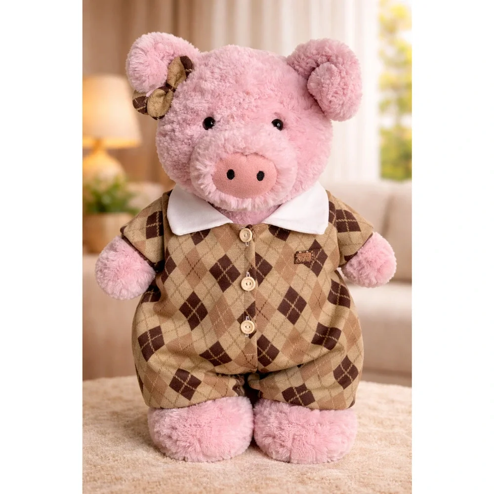 Bartholomew bear cute clothes outfits - Brown Argyle Knit Romper[TTM-13-14IN]